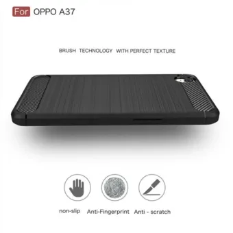 Gambar SoftCase Ipaky carbon Hybrid Back Case for OPPO Neo 9   A37   Black  Free Cable Oppo Ori