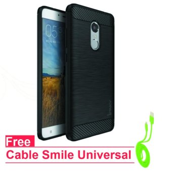 Gambar SoftCase ipaky Original Case for xiaomi redmi Note 3 Pro   Black  Free Cable Data Smile