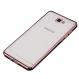 Softcase Silicon Jelly Case List Shining Chrome for Samsung Galaxy J7 Prime - Rose Gold  