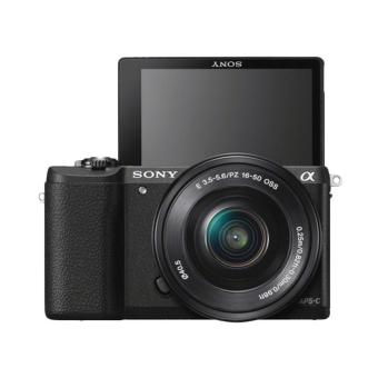 Sony Alpha A5100 Black Kit 16-50mm Kamera Mirrorless + Free SD  