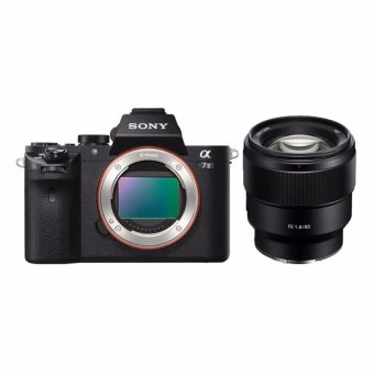 Sony Alpha ILCE a7 Mark II Body Only - Hitam + Sony FE 85mm f/1.8 Lens Special Package  
