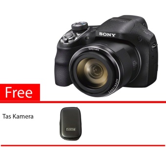 SONY Cyber-shot DSC-H400 20.1MP Hitam Free Tas Kamera  