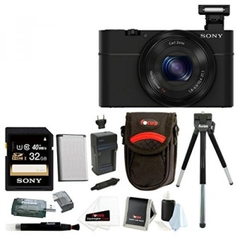 Sony Cyber-shot DSC-RX100 Digital Camera (Black) with 32GB Deluxe Accessory Bundle - intl  