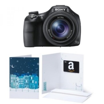 Sony HX400V/B 20.4 MP Digital Camera with $50 Giftcard Bundle - intl  