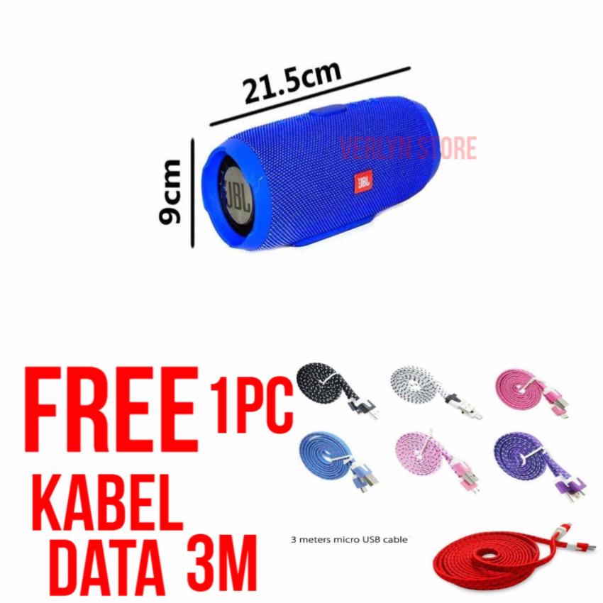 image: Speaker Portabel JBL Charge E3+ Bluetooth Free Kabel Data 3M Universal