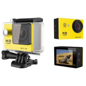 Sports DV Action Camera W9 1080P 30fps Video +WIFI+ 170°Wide View Angle + Waterproof + 900MAH battery Car DVR Camrecorder(Yellow) - intl  
