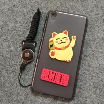 Gambar Super meng oppoa37m a37 silikon segar kecil tepi semua termasuk shell ponsel