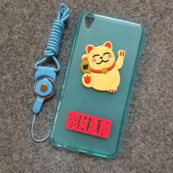 Gambar Super meng oppoa37m a37 silikon segar kecil tepi semua termasuk shell ponsel