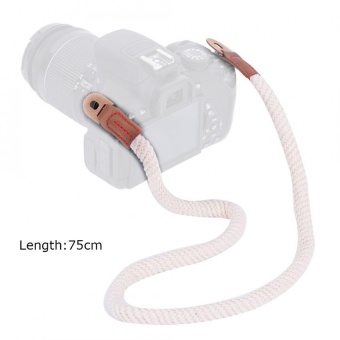 Gambar Sweatbuy Soft Pure Cotton Handmade Camera Neck Strap for LeicaMirrorless Camera(Biege 75cm) intl
