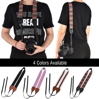 Gambar Sweatbuy Universal 1cm Wide Colorful Polyester Fabric Shoulder NeckCamera Belt Strap (Mixed color)   intl