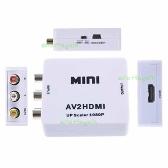 Gambar Tmvel HDMI2RCACVS 3 RCA Composite Video AV to Mini HDMI Converterfor TV PC PS3 Blue Ray DVD intl