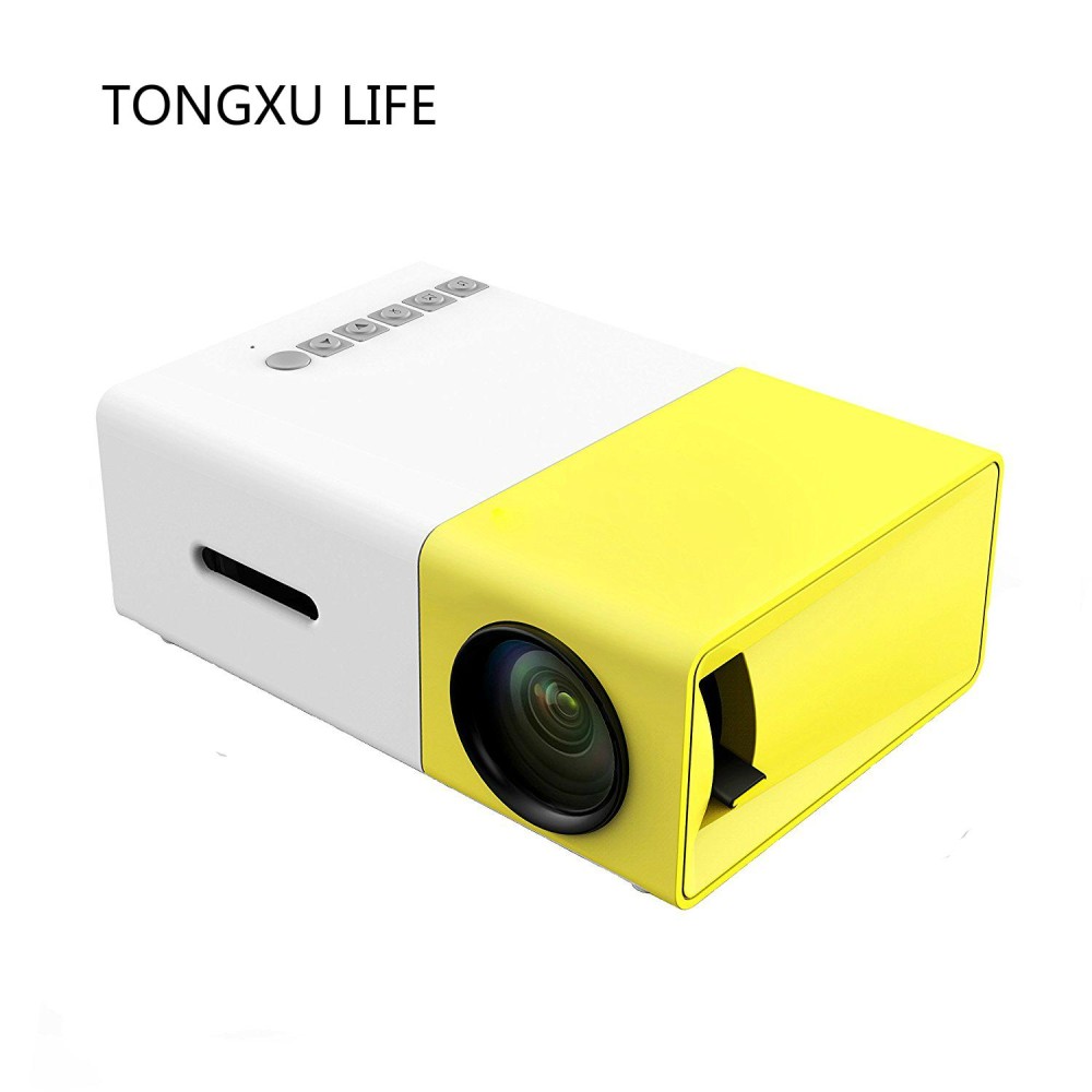 TONGXU LIFE Mini LED Projector, Pocket Portable 1080P LED Projector Home Theater with PC Laptop USB/SD/AV/HDMI Input Projector for TV Movie Game Home Entertainment Projector - intl