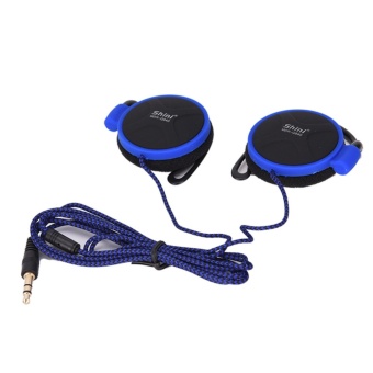 Gambar Trend 3.5mm Ear Hanging Type Earphone Super Bass Headset With MicFor Mobile Phone Blue   intl