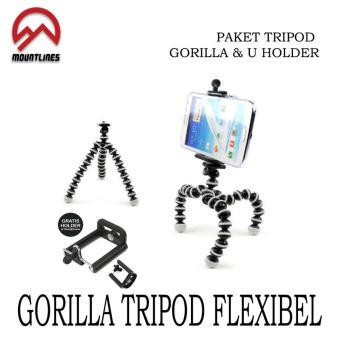Gambar Tripod Gorila Kamera Action Flexible Free U Holder HP Gorillapod