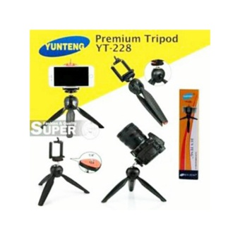 Gambar Tripod Mini YUNTENG YT 228 + Holder Hp Camera Gopro Dslr Universal