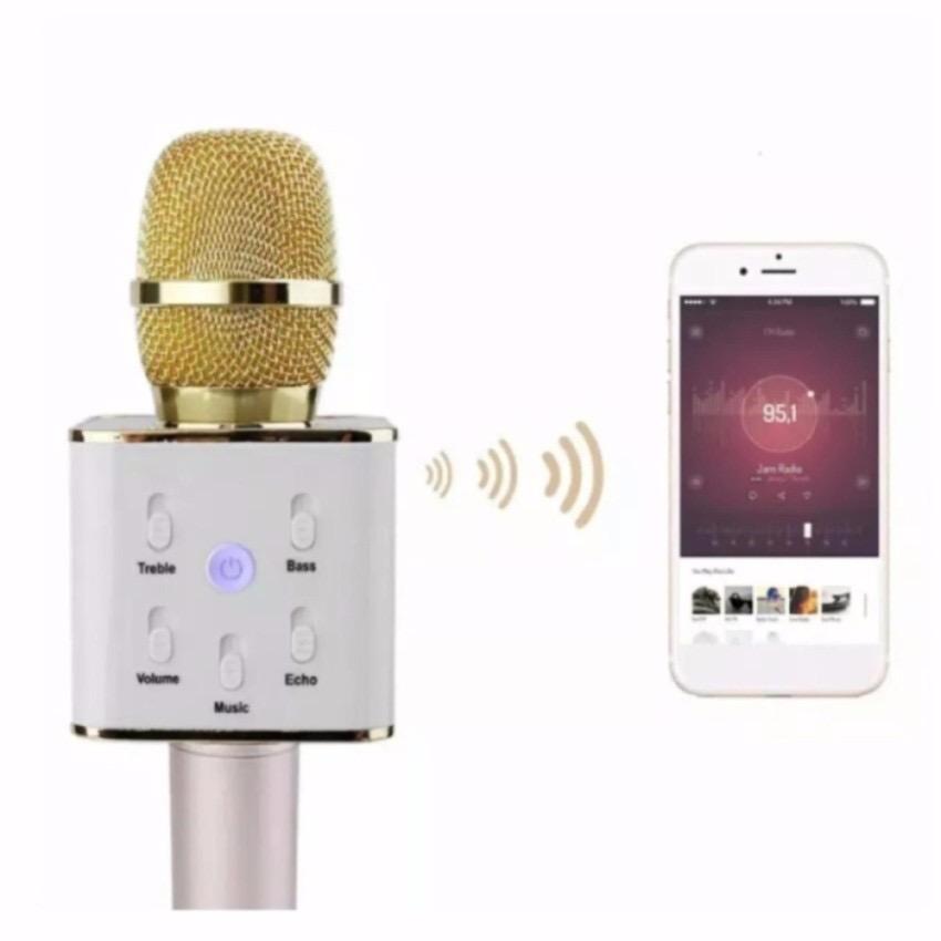Tuxun Q7 K078 Portable Wireless Bluetooth Mic Microphone For Karaoke & Smule - Warna Random