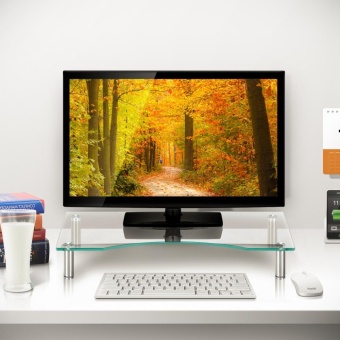 Gambar TV LCD LED Computer Monitor Laptop Table Riser Shelf Desktop Stand Space Saver   intl