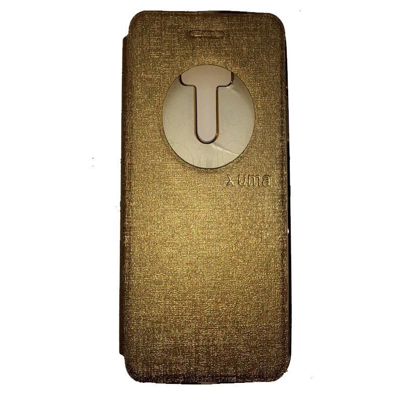 Cheap online Ume Asus Zenfone 2 Laser ZE550KL Ukuran 5.5 Inch / Zenfone LaserFlip Shell / FlipCover / Leather Case / Sarung HP / View - Gold