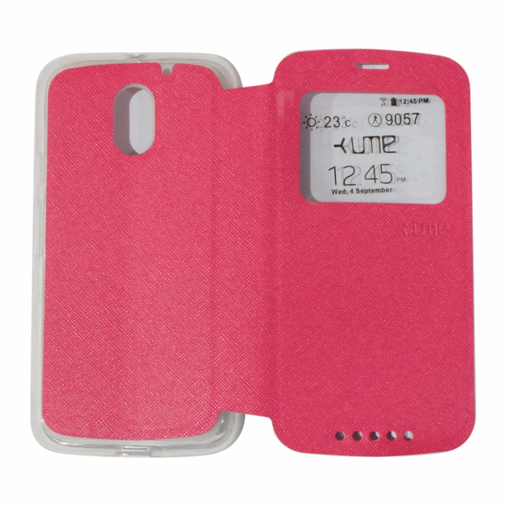 Case Flip Leather Cover For Xiaomi Redmi Note 2 Biru 