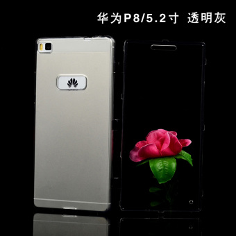 Gambar UMGG P8 P8 Ultra tipis Transparan Silikon Clamshell Pelindung Lengan Handphone Shell