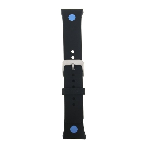 Untuk Samsung Gear S2 cetak jam arloji silikon sutra (hitam + biru .