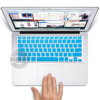 Gambar US type Korea Korean Silicone Protective Keyboard Cover SkinProtection Sticker for 13\