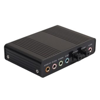 Gambar USB 6 Channel 5.1 External Optical Audio Sound Card for NotebookPC(Black)   intl