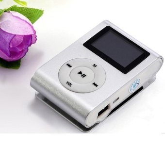 Gambar USB Clip MP3 Player LCD Screen Support 32GB Micro SD TF Card Silver  intl