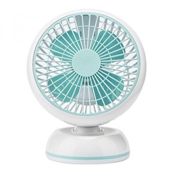 Gambar USB Desk Fan, Swiftrans 6 Inch Small and Quiet Table Personal Fanwith 3.3ft Retractable USB Cable, 360?Horizontal Rotation, 2 SpeedSettings, Perfect Fit for Office, Home, Outdoor or Camping Use  intl