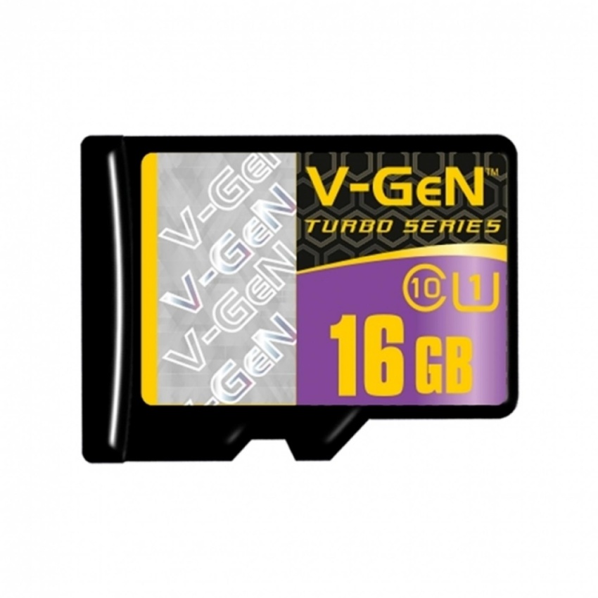 image: V-Gen Micro SD 16GB Turbo Class 10 Memory Card Non adaptor