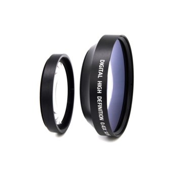 Gambar VAKIND 62mm 0.43x Wide Angle + Macro Conversion Lens For DSLRCamera DC (Black)   intl