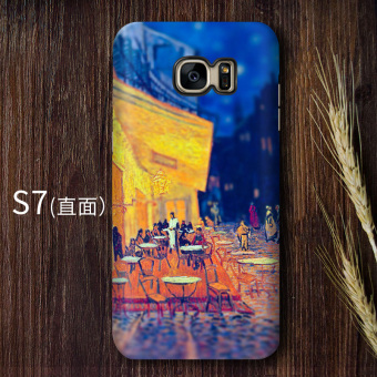 Gambar Van Gogh S7edge S7 S8 Seni Retro Bintang Lurus Cangkang Keras Handphone Shell