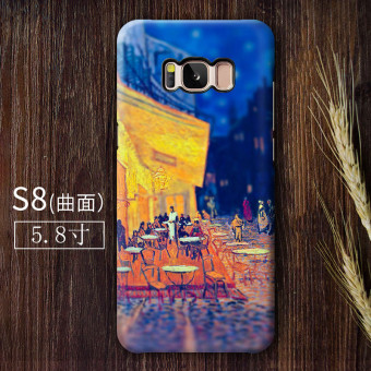Gambar Van Gogh s8 s8plus sastra matte cangkang keras menjatuhkan resistensi shell telepon