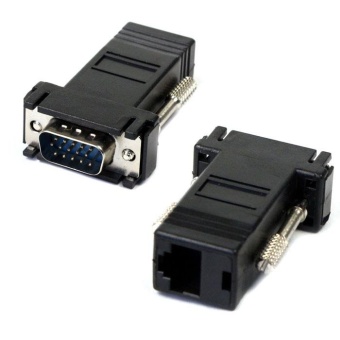 Gambar VGA Extender Male To Lan Cat5 Cat5e RJ45 Ethernet Female Adapter  intl