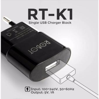 Vivan Robot RT-K1 Black Charger Handphone Android  Charger Iphone  Charger Ipad