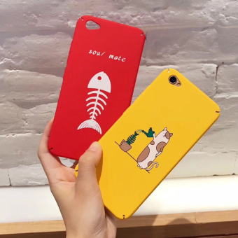 Gambar Vivox7 x9plus jepang dan korea selatan all inclusive sisi matte keras shell kartun shell ponsel
