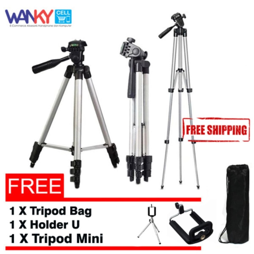 image:                  Wanky Tripod Stainless 3110 Smartphone, Camera - Silver Free Tripod Mini                              