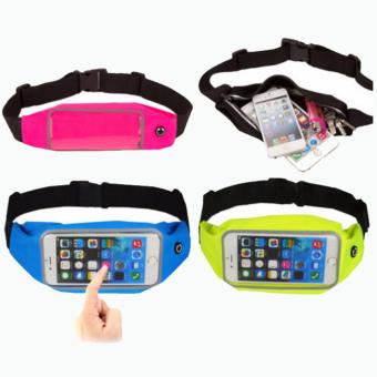 Waterproof Sport Waist Bag for Handphone Android for ASUS Zenfone 3Laser (ZC551KL) - Biru Muda