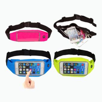 Waterproof Sport Waist Bag for Handphone Android for Oppo R 9S- Hijau