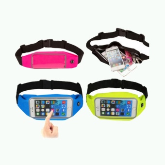 Waterproof Sport Waist Bag for Handphone Android for Vivo V3 Max-Pink