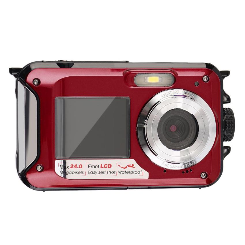 WOND Digital Camera Waterproof 24MP MAX 1080P Double Screen16x Zoom Camcorder  