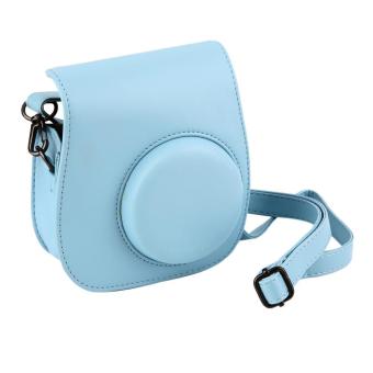 Gambar WOND Instant Camera Leather Case Bag for Polaroid Photo Camera Leather Case Bag blue