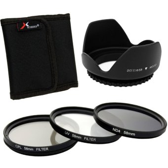 Xcsâ® Sinar UV Kopral ND4 Filter Set Kap Lensa 58mm For