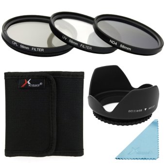 XCSource Sinar UV Kopral ND4 Filter Set Kap Lensa 58mm For