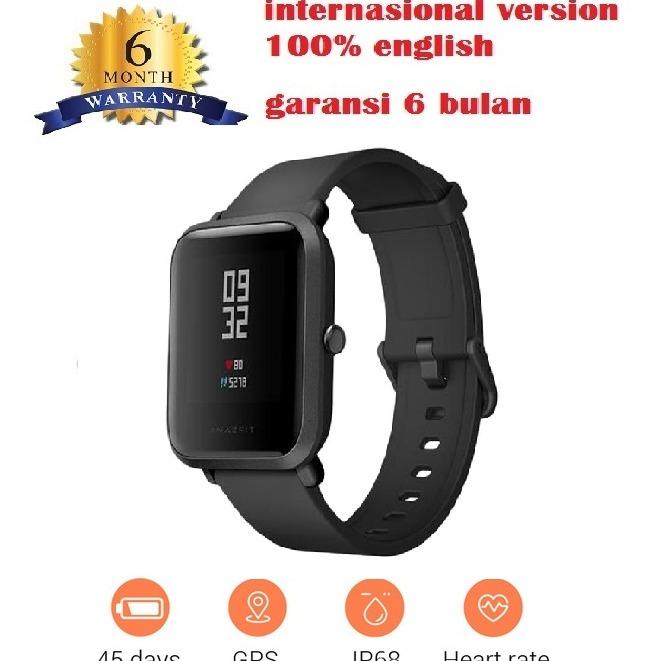 Xiaomi Amazfit Smart Watch Bip BIT PACE Waterproof GPS Compass English Version - Hitam