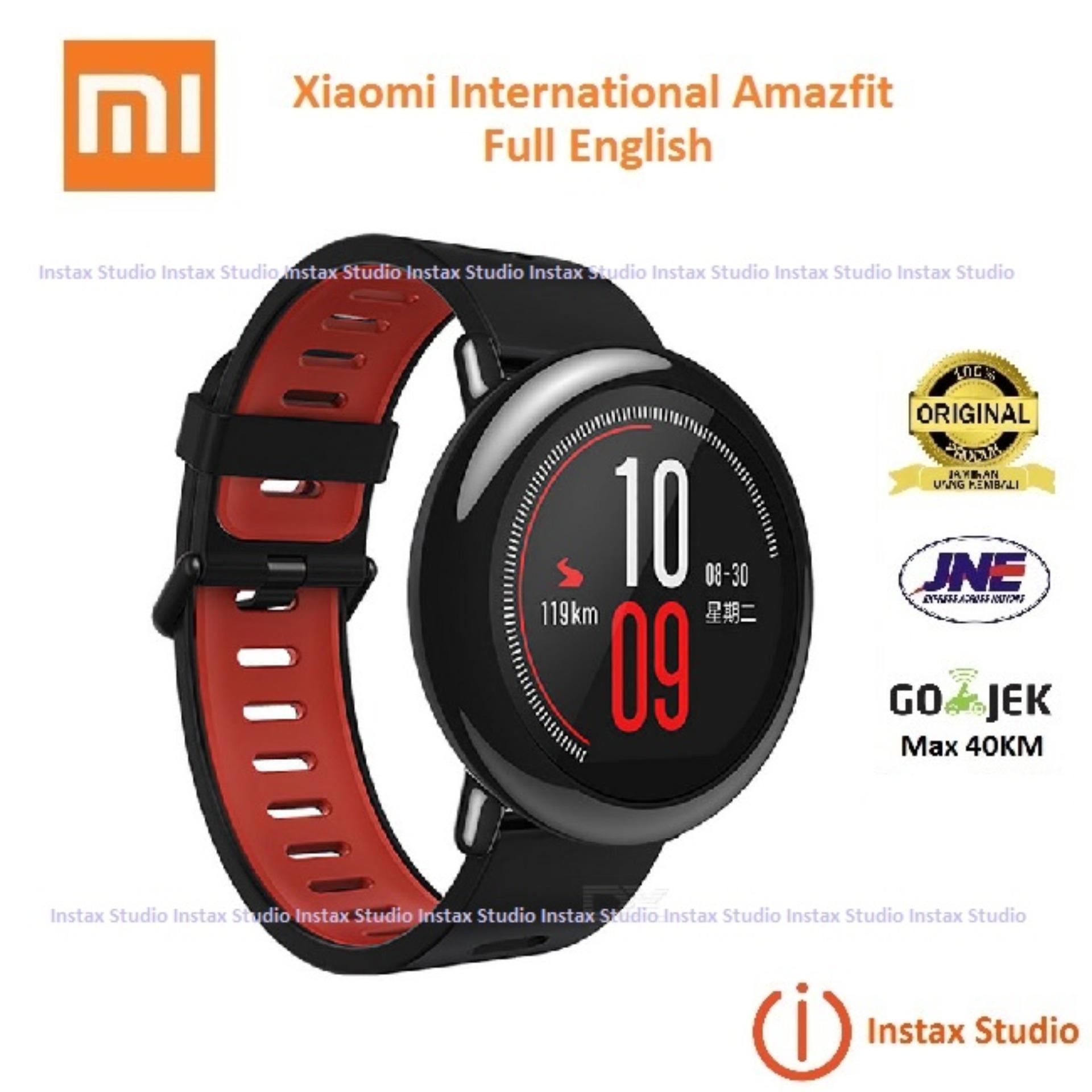 Xiaomi Amazfit Smartwatch International Version with GPS and Heart Rate Sensor - 100% English Version - Black