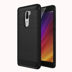 Xiaomi Mi 5 S Plus Brushed Tekstur Fiber TPU Rugged Armor Pelindung Case (Hitam)-Intl