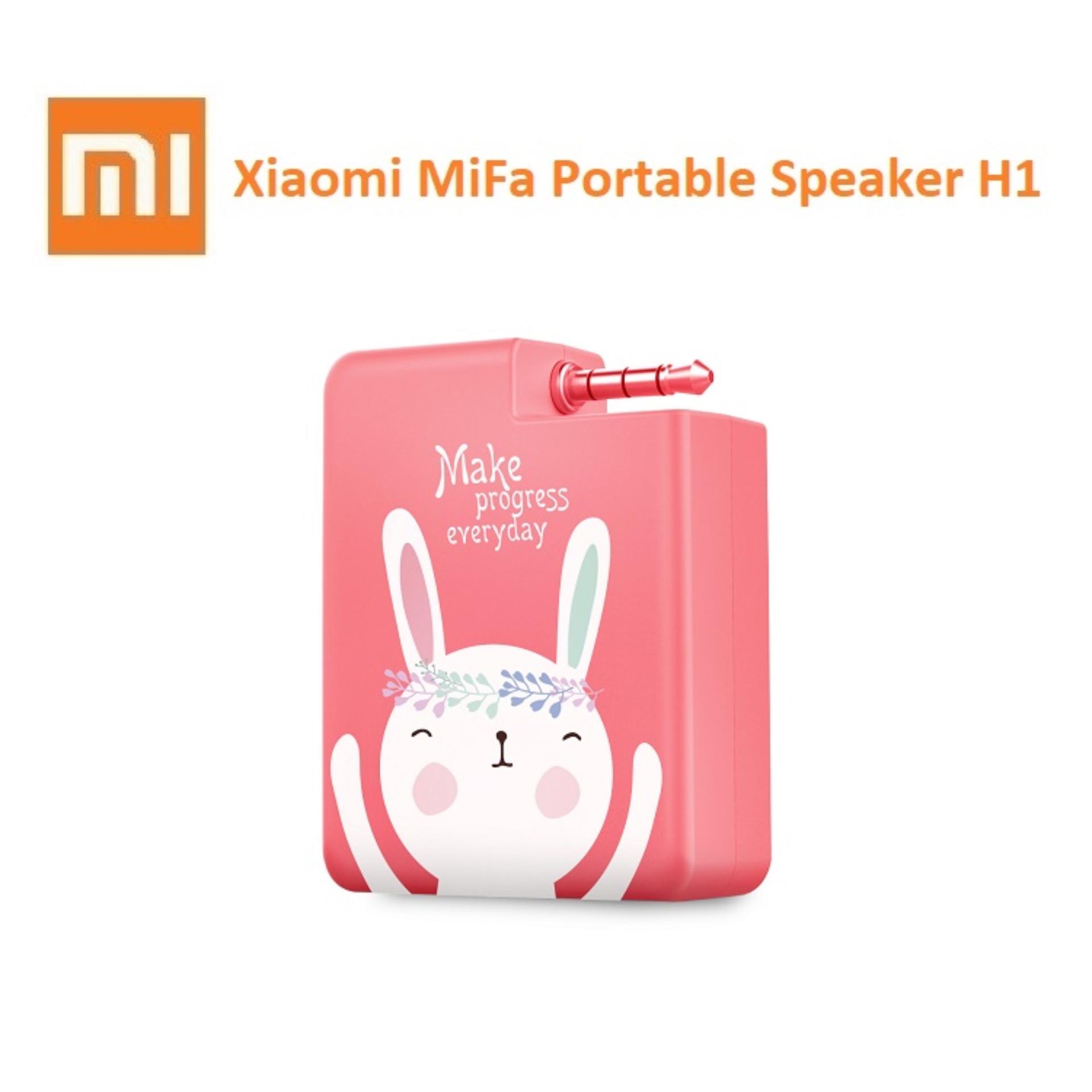 Xiaomi MiFa H1 Portable Speaker Stereo Mini 3.5mm Audio Plug n Play - Merah Muda