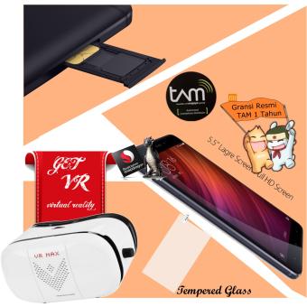 Xiaomi redmi note 4 Black, 3/32gb, Fingerprint, Snapdragon 625, garansi resmi TAM, free VR Max,+ premium temperd Glass  