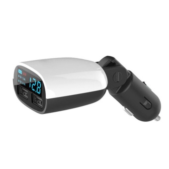 Gambar xiteng Car Digital Voltmeter Dual USB Port Charger With LED Display (Black And White)   intl